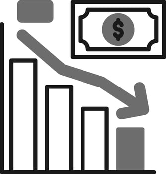 Down Graphic Vector Icon