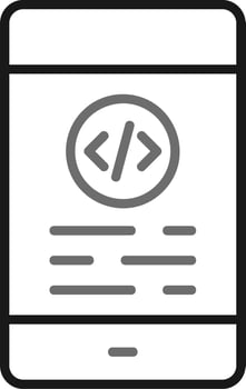Mobile Coding Vector Icon