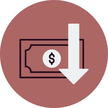 Money Loss Vector Icon