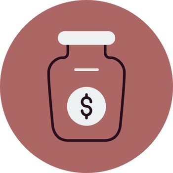 Money Jar Vector Icon