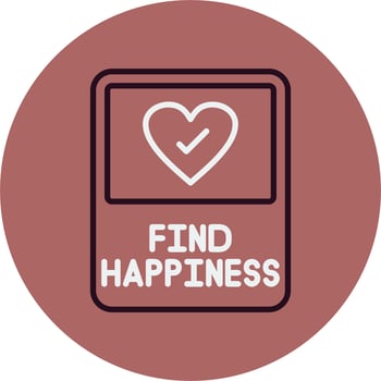 Find Happiness Vector Icon
