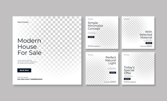 Trendy editable social media template. modern social media post template. minimalist social media promotion template vector