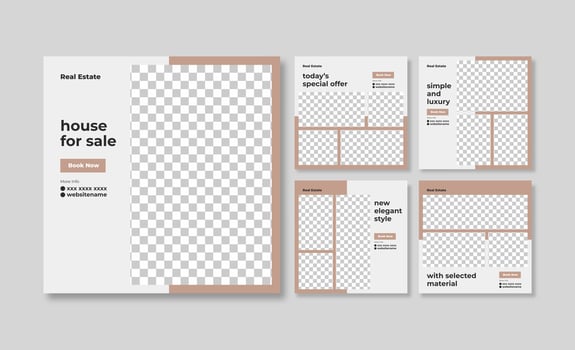 Trendy editable social media template. modern social media post template. minimalist social media promotion template vector