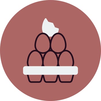 organic eggs Vector Icon