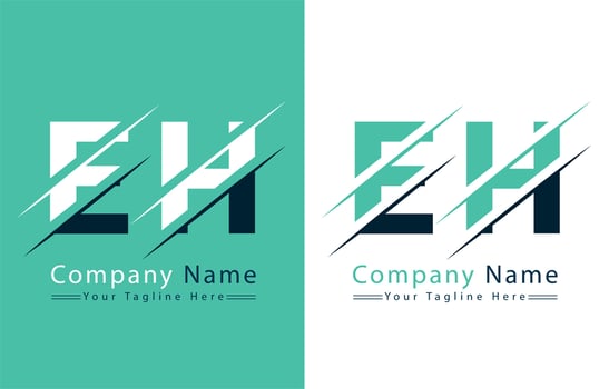 EH Letter Logo Design Concept. Vector Logo Illustration