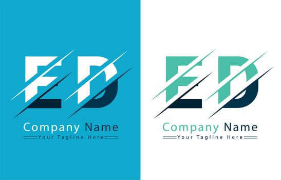 ED Letter Logo Design Concept. Vector Logo Illustration