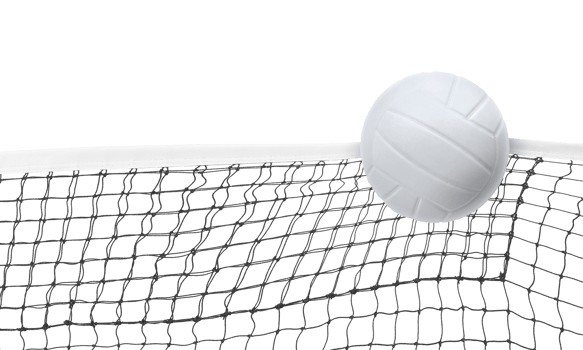 Volleyball in the net Isolated PNG transparent