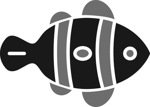 Clown Fish Vector Icon