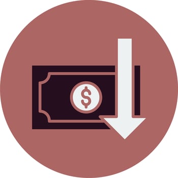 Money Loss Vector Icon