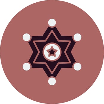 Sheriff Badge Vector Icon