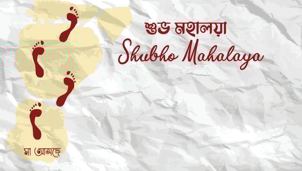 happy mahalaya.Goddess Maa Durga Face in Happy Durga Puja, Dussehra and Navratri Celebration Concept for Web Banner, Poster, Social Media Post, and Flyer Ad vector