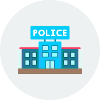 Police Station Vector Icon