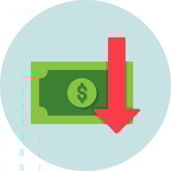 Money Loss Vector Icon