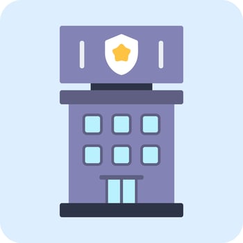 Police Station Vector Icon