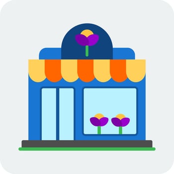 Flower Shop Vector Icon