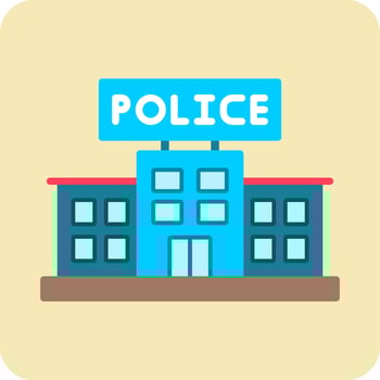 Police Station Vector Icon