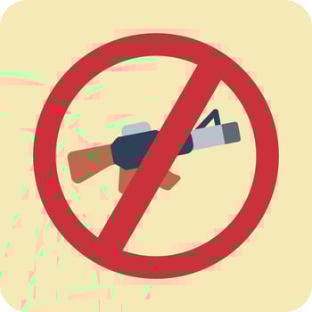 No Rifle Vector Icon
