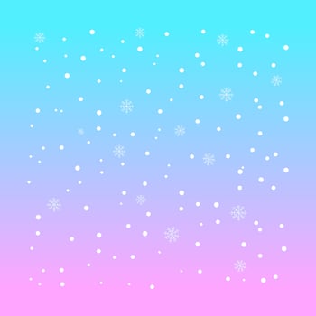 snow and snowflake pastel background vector