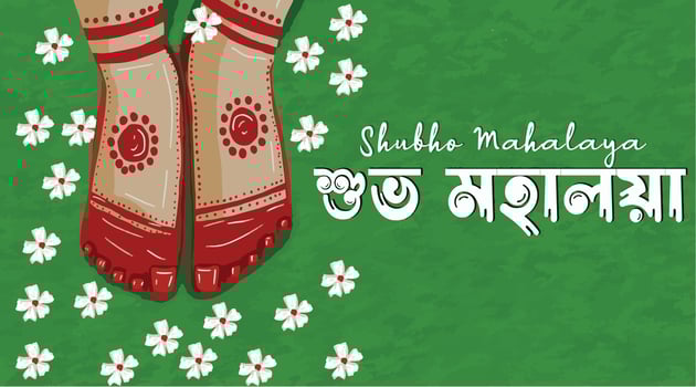 Happy Mahalaya background. Cultural Holidays Festivities, Happy Mahalaya poster.This captivating illustration poster captures the essence of Shubho Mahalaya, vector