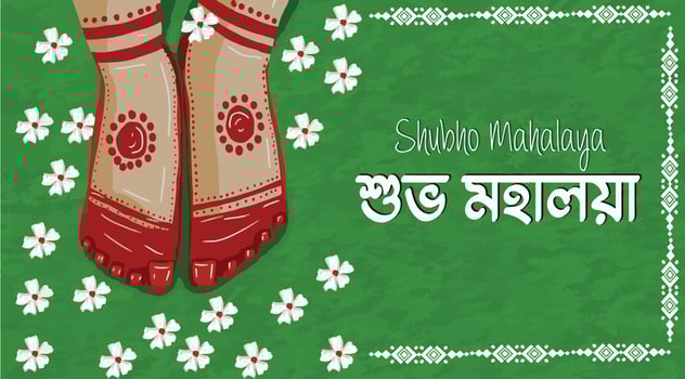 Happy Mahalaya background. Cultural Holidays Festivities, Happy Mahalaya poster.This captivating illustration poster captures the essence of Shubho Mahalaya, vector
