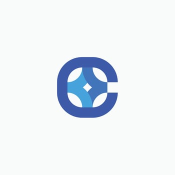 letter C star logo. vector