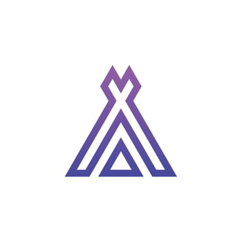 simple tepee tent logo. vector