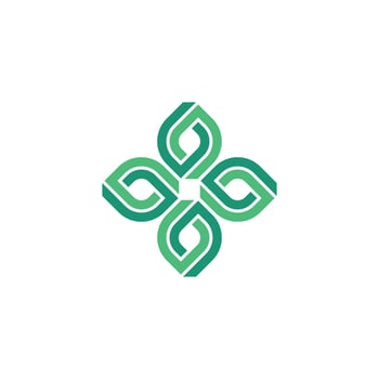 modern abstract bloom flower logo. vector