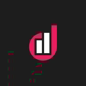 letter D chart analytic logo. vector