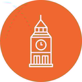 Clock Tower Vector Icon
