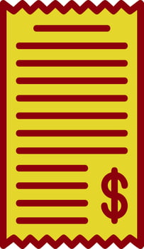 Shopping Receipt Vector Icon Design