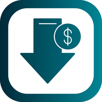Price Drop Arrow Vector Icon Design