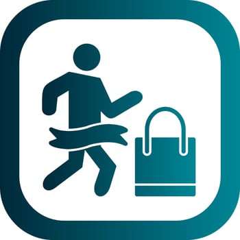 Shopping Marathon Vector Icon Design