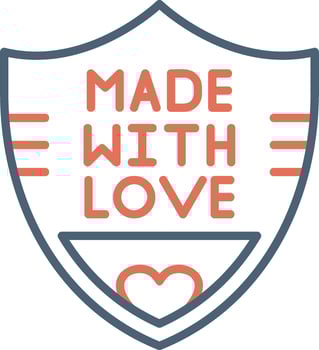 Made With Love Vector Icon