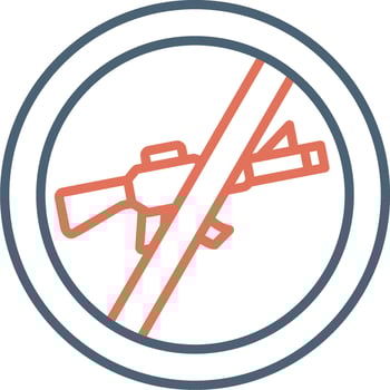 No Rifle Vector Icon