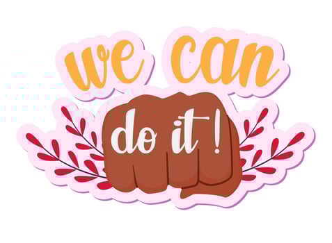 Sticker of Feminism vector