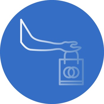 Shopping Hand Vector Icon Design