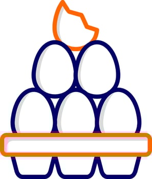 organic eggs Vector Icon