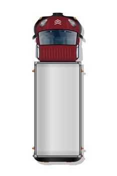 Vector illustration top view of realistic transport
