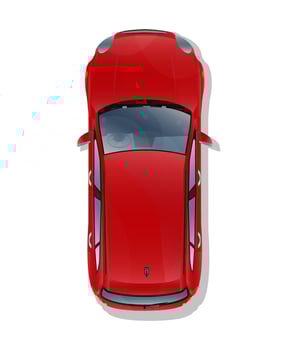 Vector illustration top view of realistic transport
