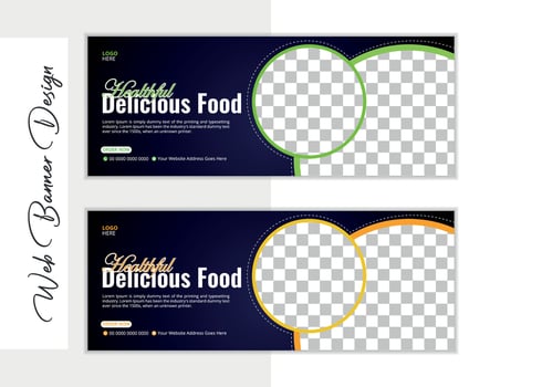 Corporate and abstract business web banner vector design