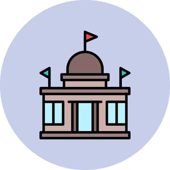 Embassy Vector Icon