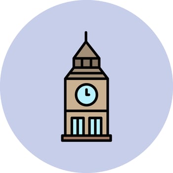 Clock Tower Vector Icon