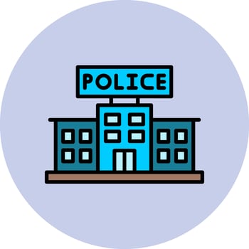 Police Station Vector Icon