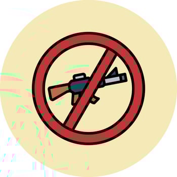 No Rifle Vector Icon
