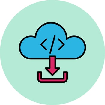 Cloud Download Vector Icon