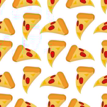 pizza illustration seamless pattern vector