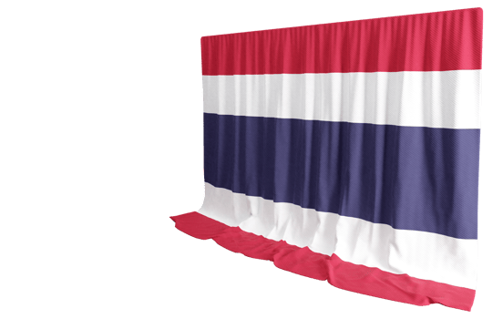 Thailand Flag Curtain in 3D Rendering called Flag of Thailand png