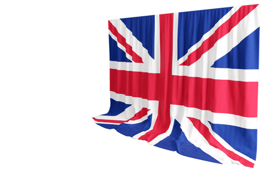 United Kingdom Flag Curtain in 3D Rendering called Flag of United Kingdom png