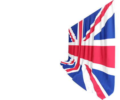 United Kingdom Flag Curtain in 3D Rendering called Flag of United Kingdom png