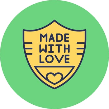 Made With Love Vector Icon
